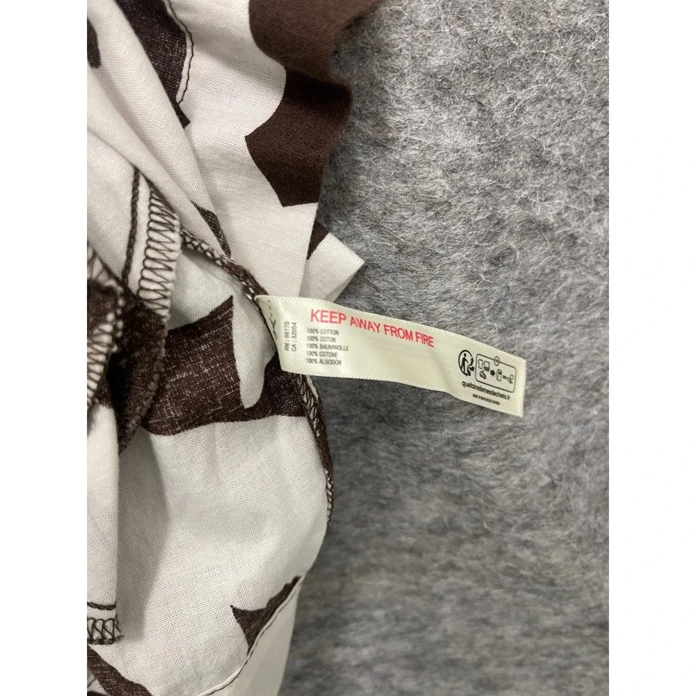 Free People Brown White Floral Smocked Puff Sleeve Mini Dress with Pockets - Picture 6 of 14
